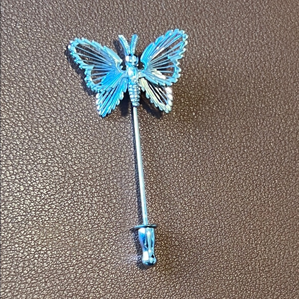 Vintage Monet butterfly lapel pin